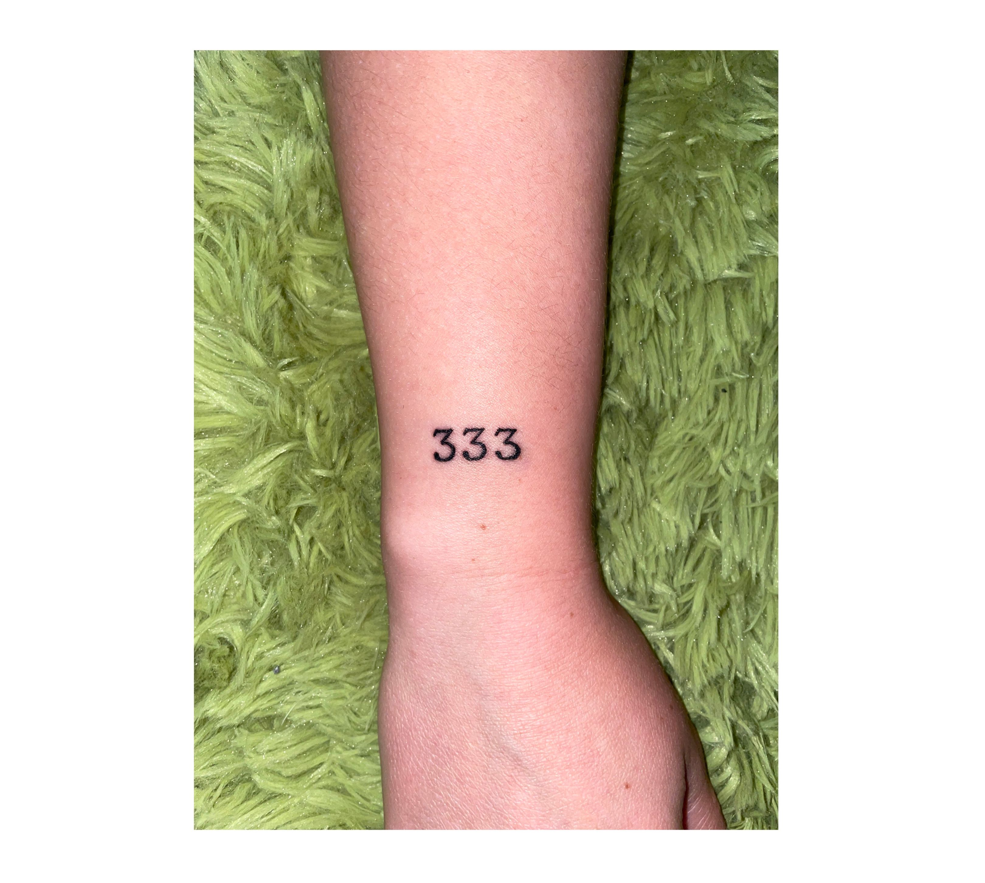 What does the 333 tattoo mean  Littered With Garbage