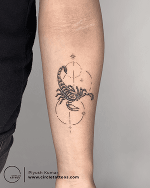 Scorpion Tattoo done by Piyush Kumar at Circle Tattoo Delhi