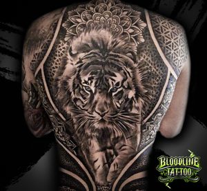 Mandala Tiger Tattoo Design
