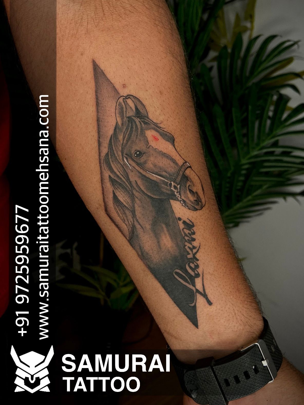 Horse Temporary Tattoo by @sana.ink - Tattoogrid.net