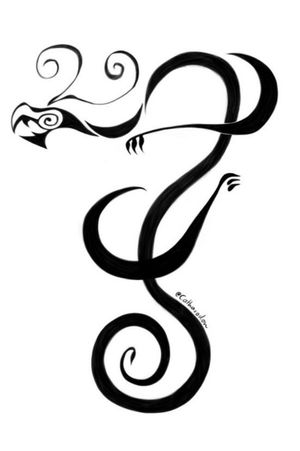 "Dizzy" is one of my nicknames, while "Dragon" is what my real name means. There's a anime character with my name that has this tattoo, and I wanted to get a coiled dragon with this same art style. Sounds hard 🙏🏽