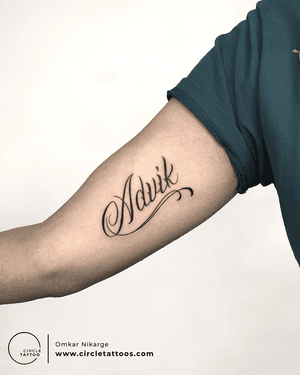 Script Tattoo done by Omkar Nikarge at Circle Tattoo Delhi