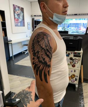 #Tattoo #Sleeve #Artist #Design #Beautiful #Wings