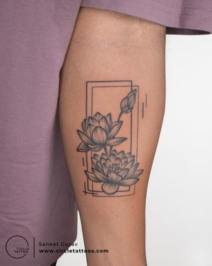 Custom Lotus Tattoo done by Sanket Gurav at Circle Tattoo Studio