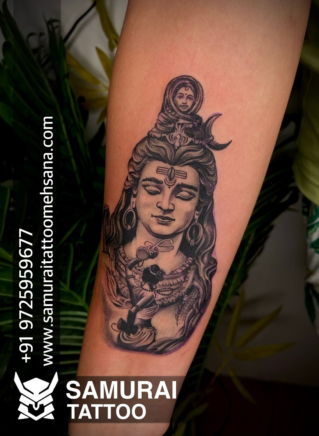 Roaring Lord Shiva Tattoo - Black Poison Tattoos