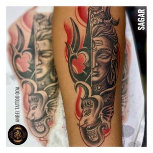 Lord Shiva Tattoo By Sagar Dharoliya At Angel Tattoo Goa - Best Tattoo Artist in Goa - Best Tattoo Studio in Goa