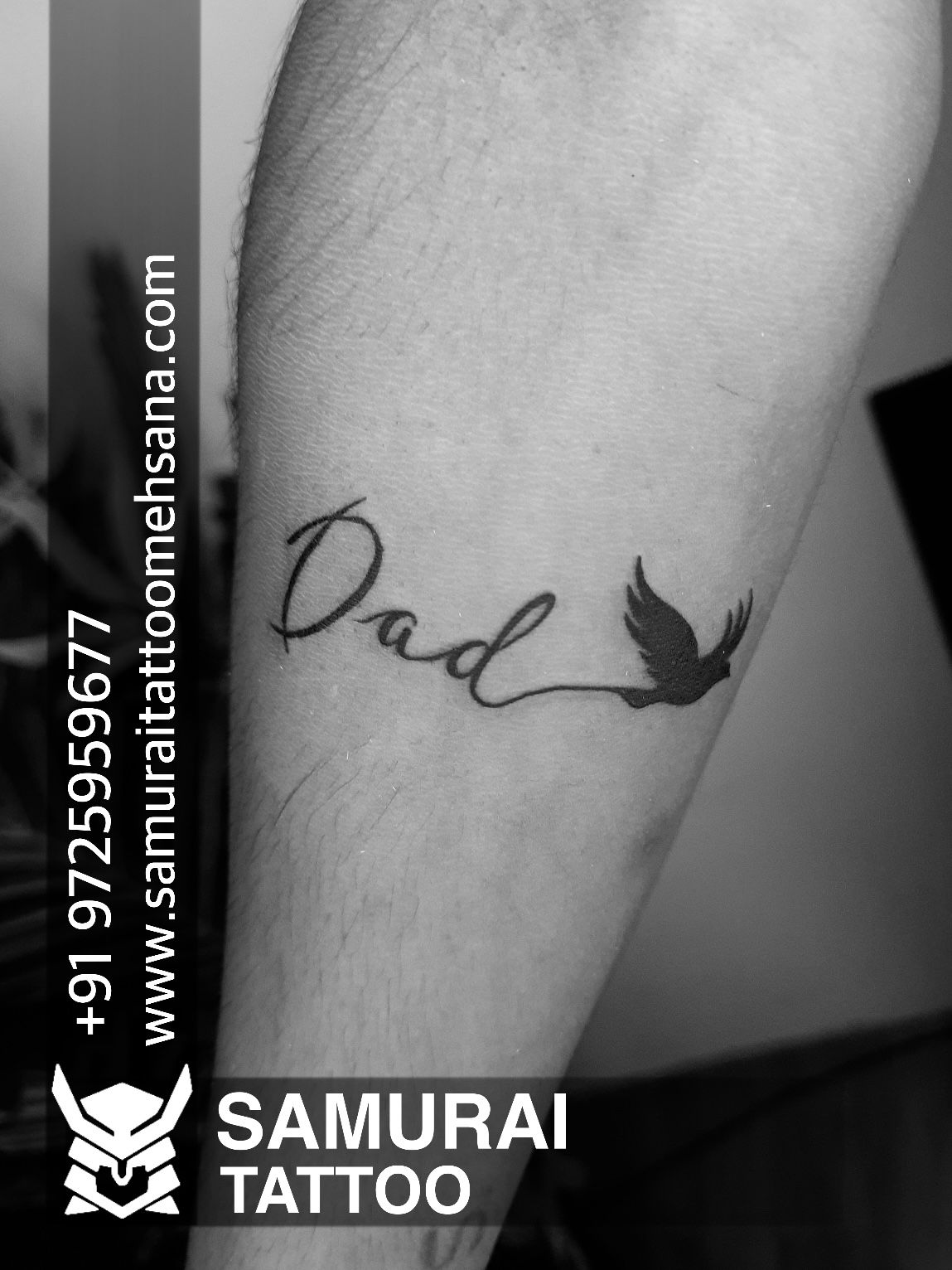How to make dad name tattoo at home with pen  Tattoo design   YouTube