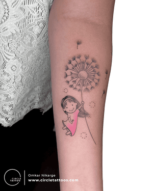 Flower Tattoo done by Omkar Nikarge at Circle Tattoo Delhi