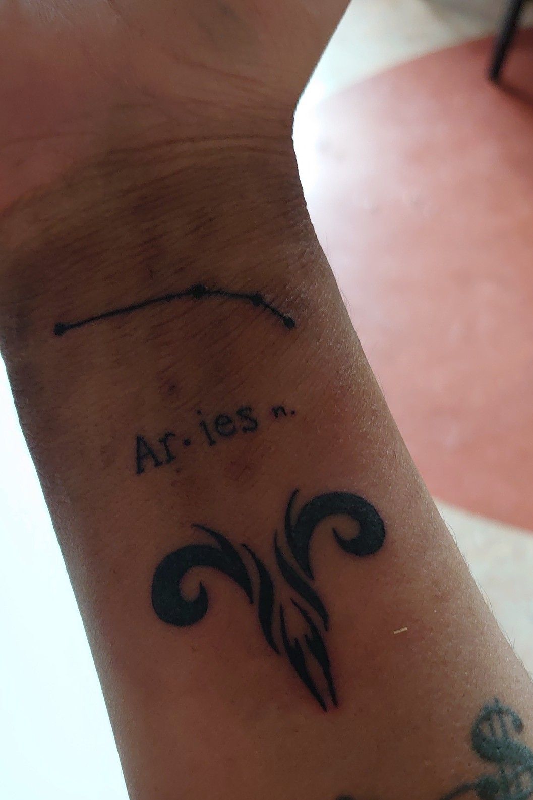 Aries Zodiac Sign Temporary Tattoo Sticker - OhMyTat