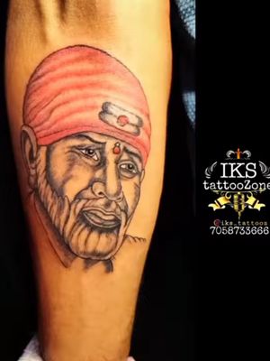 Saibaba  #tattoo done at IKS TATTOOzone in Aurangabad, Maharashtra#saibaba #protraittattoo #mh20 #iks_tattooz #aurangabad  