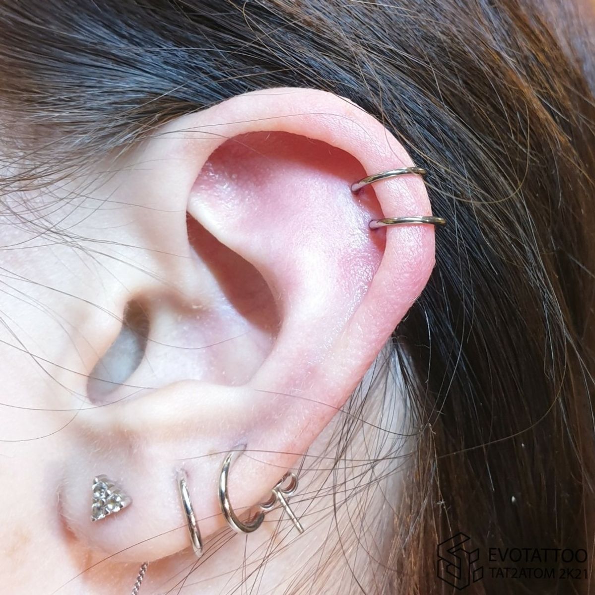 Tattoo uploaded by Вадим • Пирсинг уха - Двойной Хеликс. Проколы ...