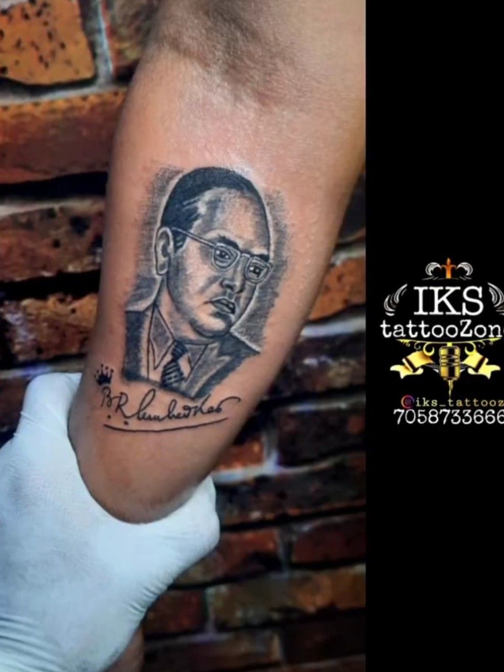 Dr Babasaheb Ambedkar portrait tattoo  Portrait tattoo Tattoos Tattoo  people