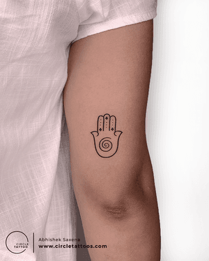 Hamsa Tattoo done by Abhishek Saxena at Circle Tattoo Delhi