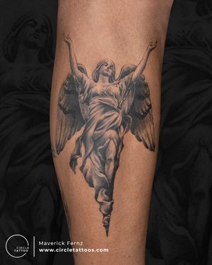 Angel Tattoo done by Maverick Fernz at Circle Tattoo Studio