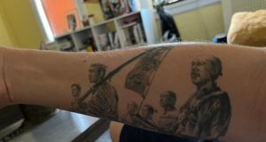 Seven Samurai done by Chris at Black Fish Tattoo in NYC