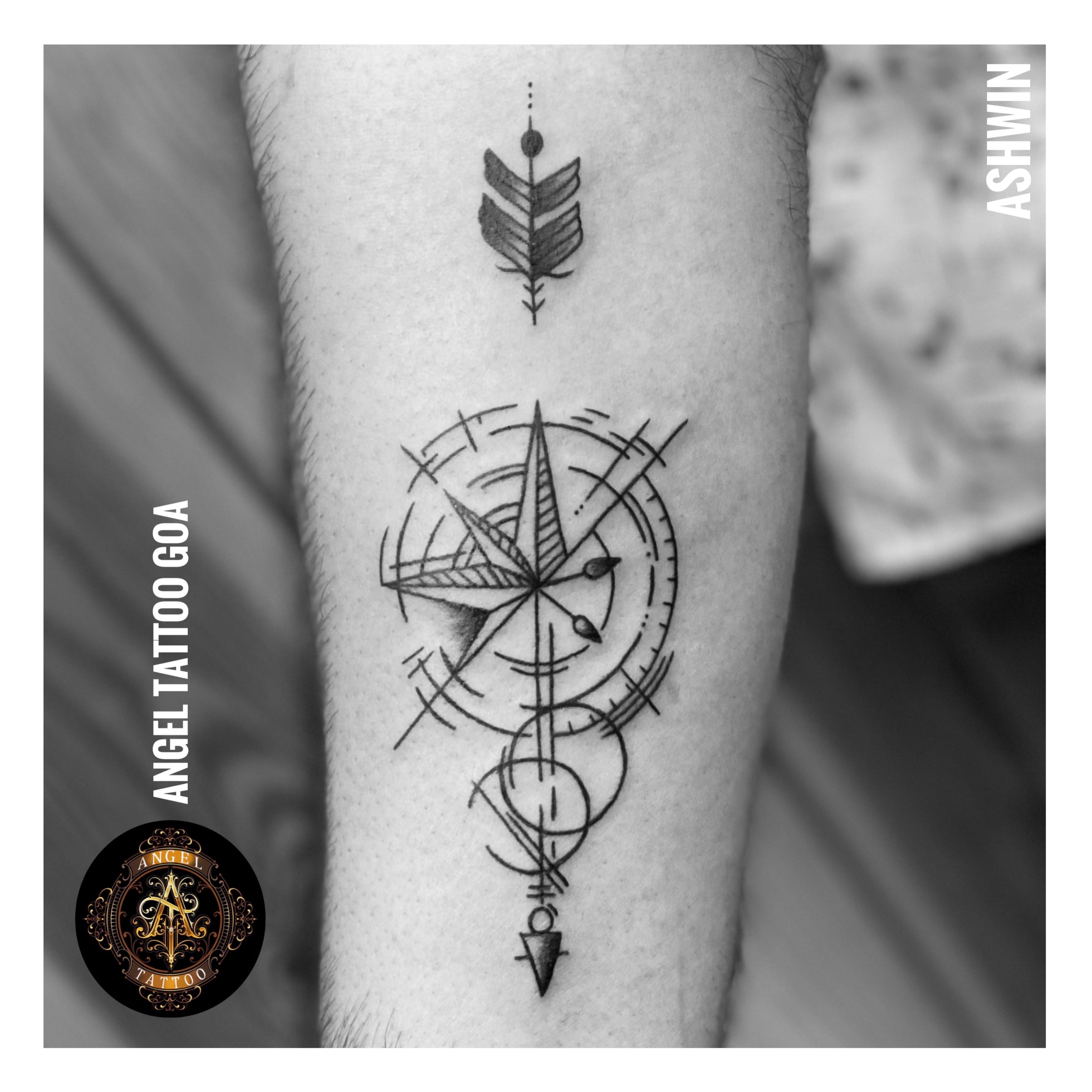 Tattoo uploaded by Angel Tattoo Goa - Best Tattoo Artist in Goa • Anchor  With Compass Tattoo By Mahendra Dharoliya At Angel Tattoo Goa, Best Tattoo  Artist in Goa, Best Tattoo Studio