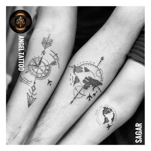 Travelling Tattoo Done By Sagar Dharoliya At Angel Tattoo Goa - Best Tattoo Artist in Goa - Best Tattoo Studio in Baga Goa