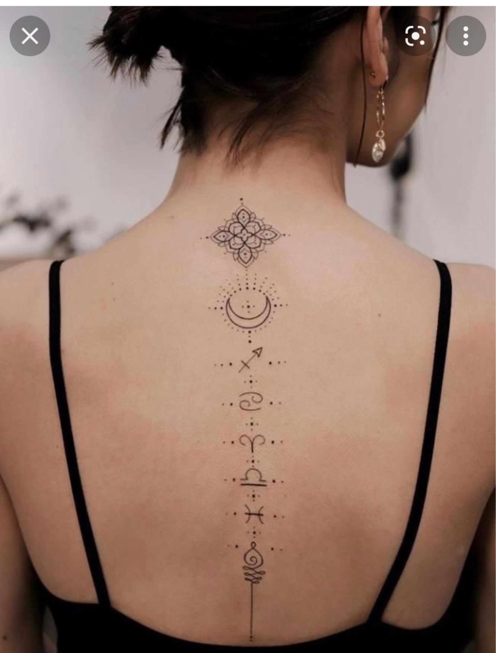 stars and swirls lowerback  Spine tattoos for women Back tattoos Lower back  tattoos