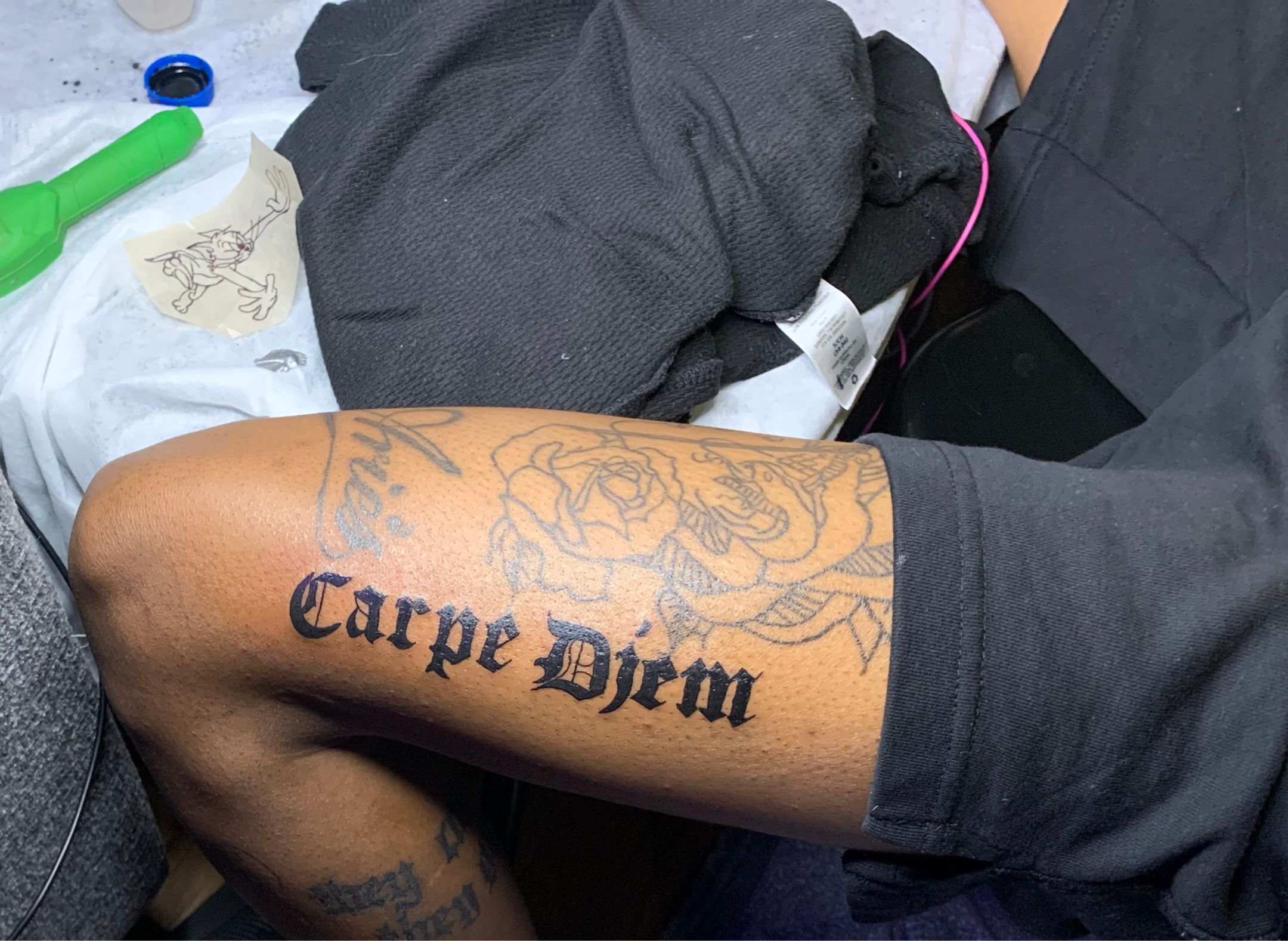 Tattoo Studio In Jaipur - Carpe Diem Text Tattoo Done By Xpose Tattoo  Jaipur. - YouTube