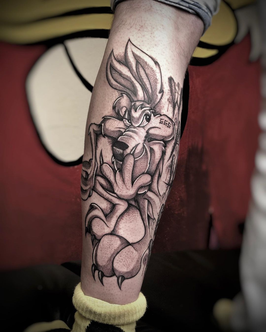 houseofinktattoo on Instagram looneytunes Wile E Coyote and Roadrunner  tattoo with a great story behind it by seanheirigs mraff21  roadrunnertattoo loonytunestattoo