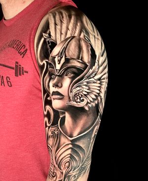 This valkyrie tattoo I did is my favorite tattoo to date. What do you think?
