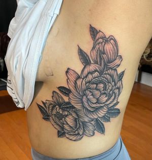 Peony flower cover up over a scar if you put down relax