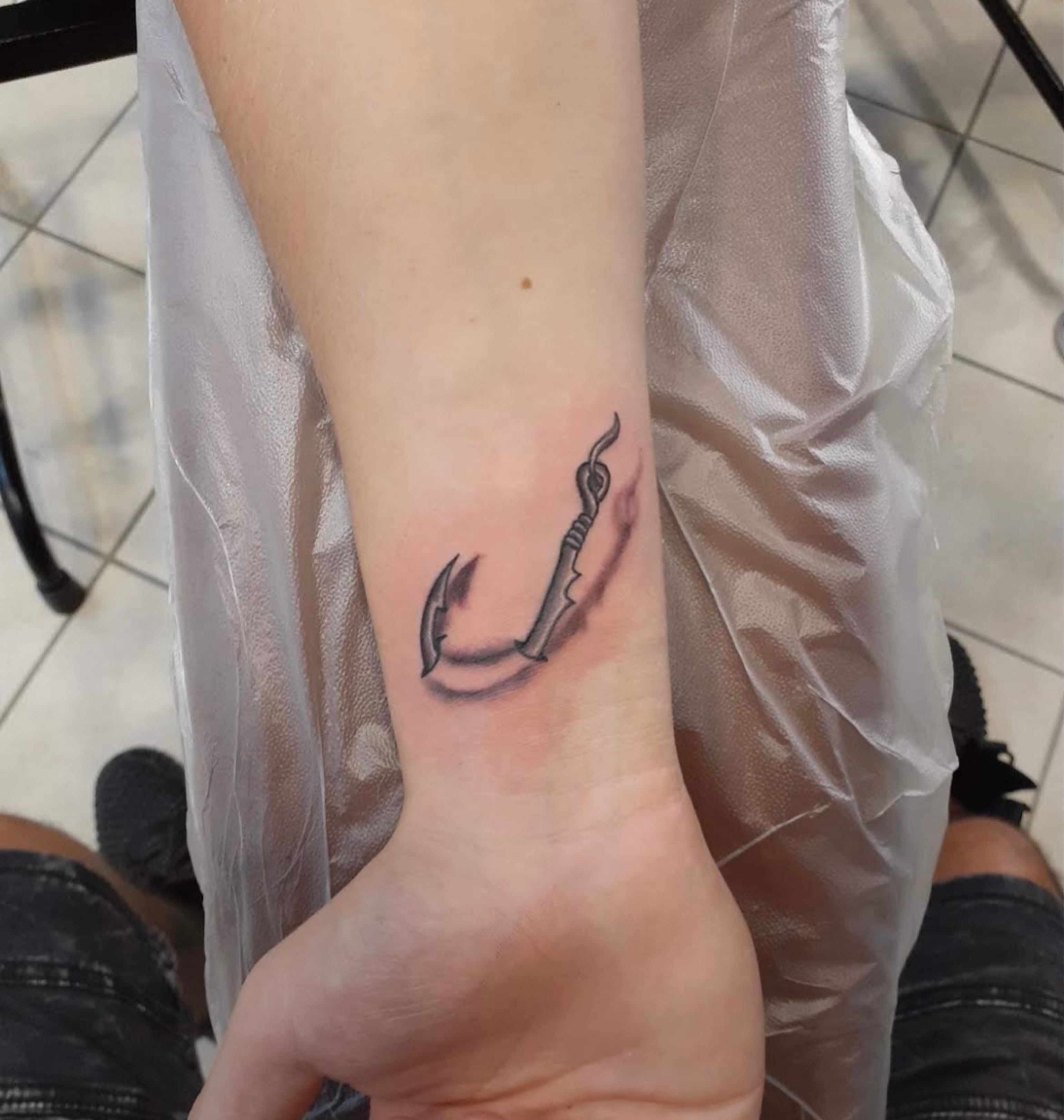 fish / hook tattoo ( forearm) | Fishing hook tattoo, Tattoos for guys, Hook  tattoos