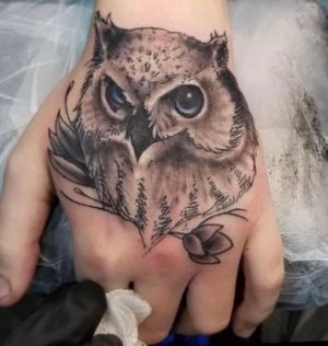 Owl tattoo done by yours truly 