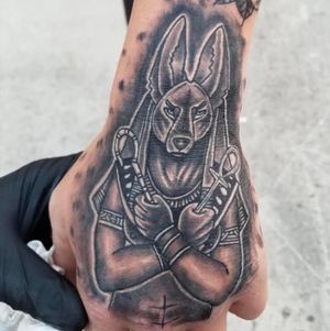 Anubis tatttooed done  by yours truly 