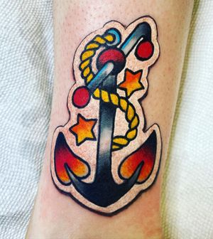 Get inked by Jason Fancher with a unique design featuring stars, anchors, and ropes on your forearm.