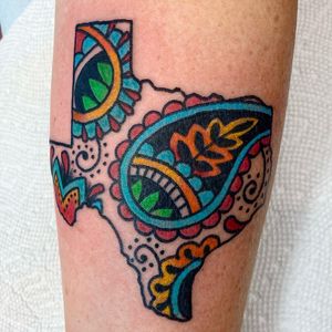 Get a stunning illustrative pattern tattoo on your arm by the talented artist Jason Fancher.
