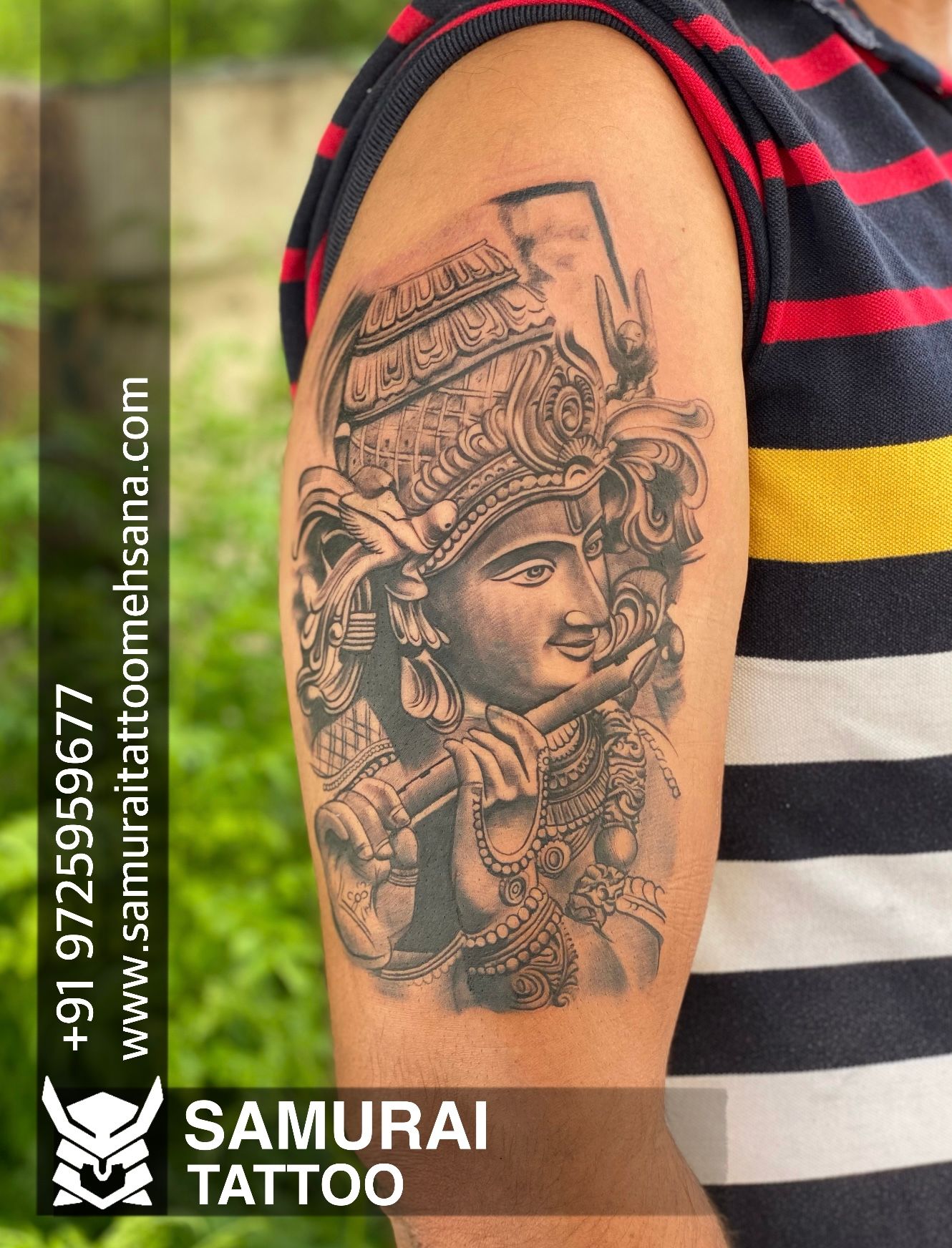 Krishna tattoo time lapse done by Ankit Artemis  YouTube