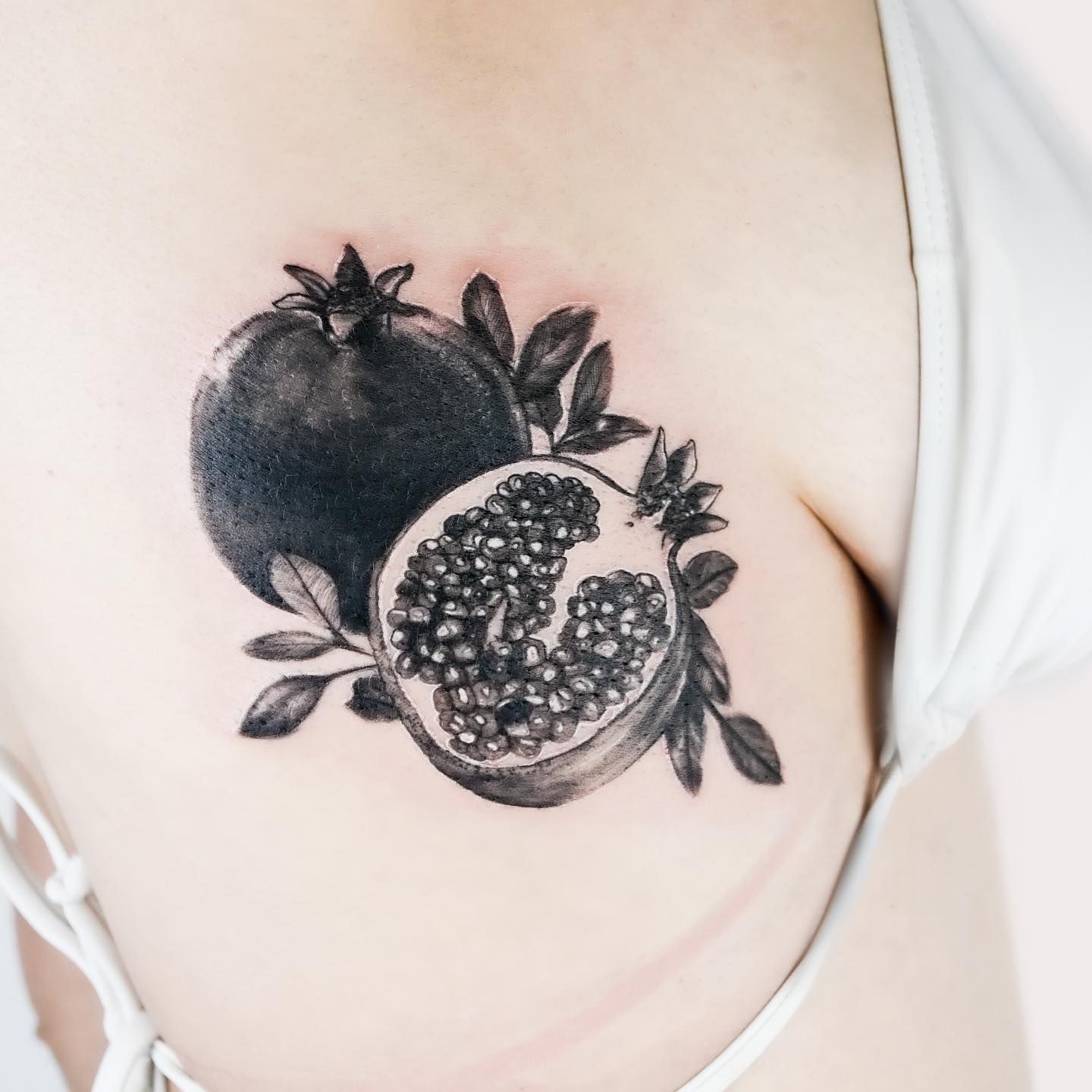 Pomegranate by Casey ORyan  By Lucky Monkey Tattoo  Facebook