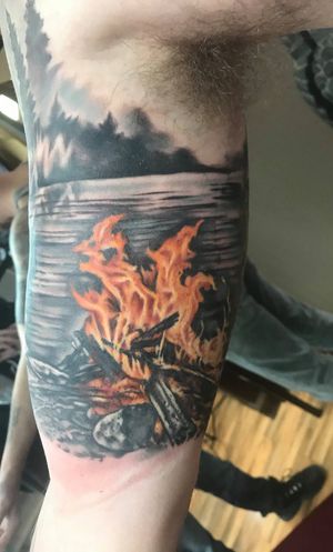 Campfire portion of this 1/2 sleeve