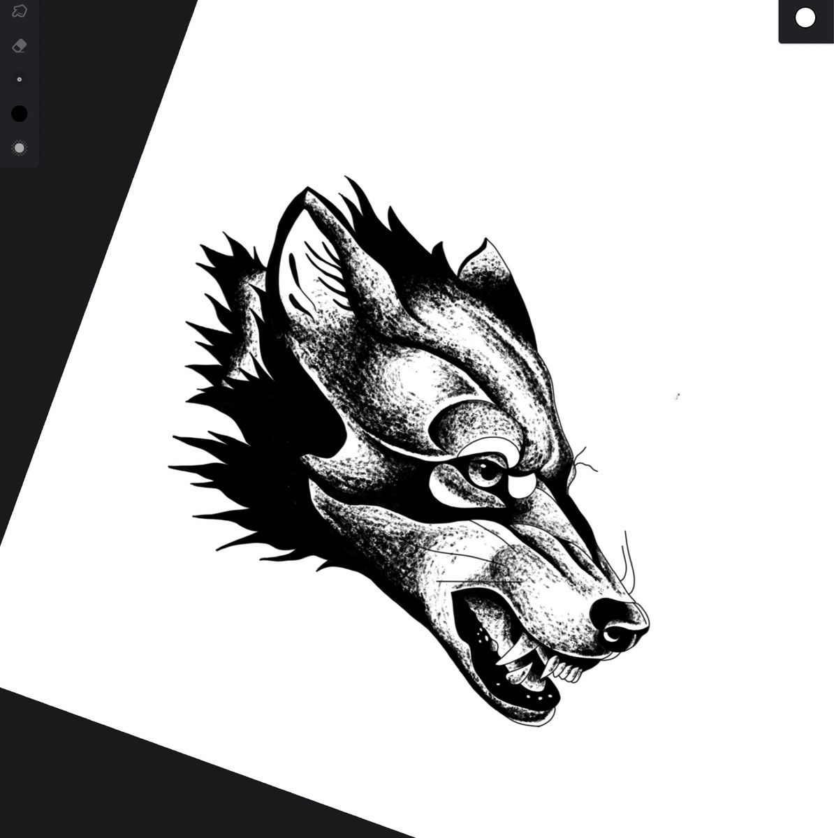 Tattoo uploaded by Harley Akers tattoos • Black wolf tattoo flash ...