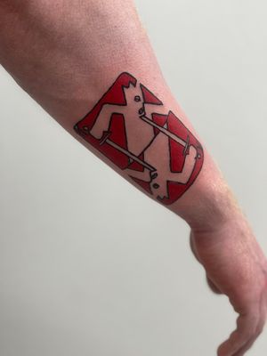 A striking illustrative sword tattoo by the talented artist Miss Vampira, perfect for your forearm. Make a bold statement with this unique design.