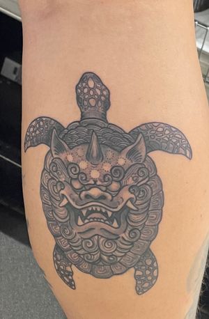 Sea turtle with Asian spin and personal meaning 