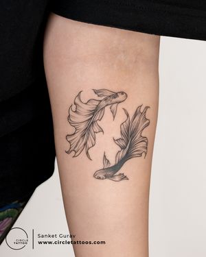 Koi Fish Tattoo done by Sanket Gurav at Circle Tattoo Studio