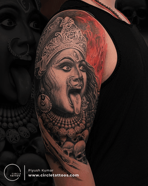 Goddess Kali Tattoo done by Piyush Kumar at Circle Tattoo Delhi