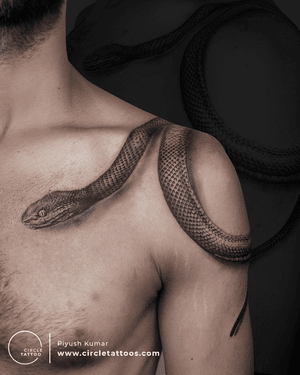 Snake Tattoo done by Piyush Kumar at Circle Tattoo Dehli
