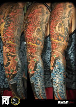 Koi fish full sleeve Tattoo