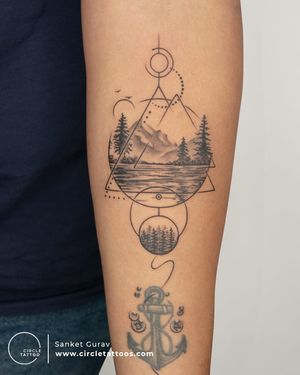 Travel Tattoo by Maverick Fernz at Circle Tattoo