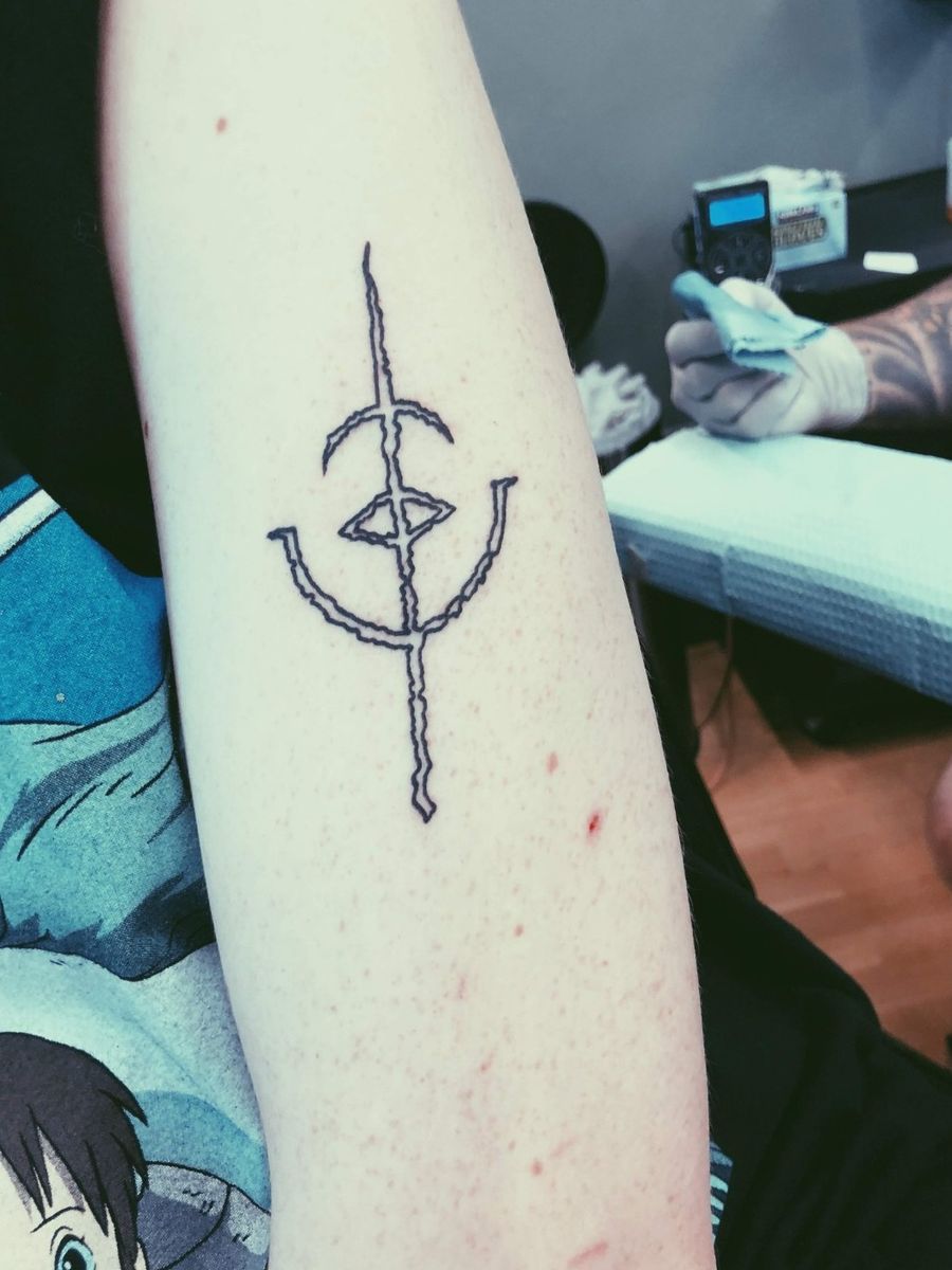 Tattoo uploaded by Olivia Workman • The Moon rune from Bloodborne