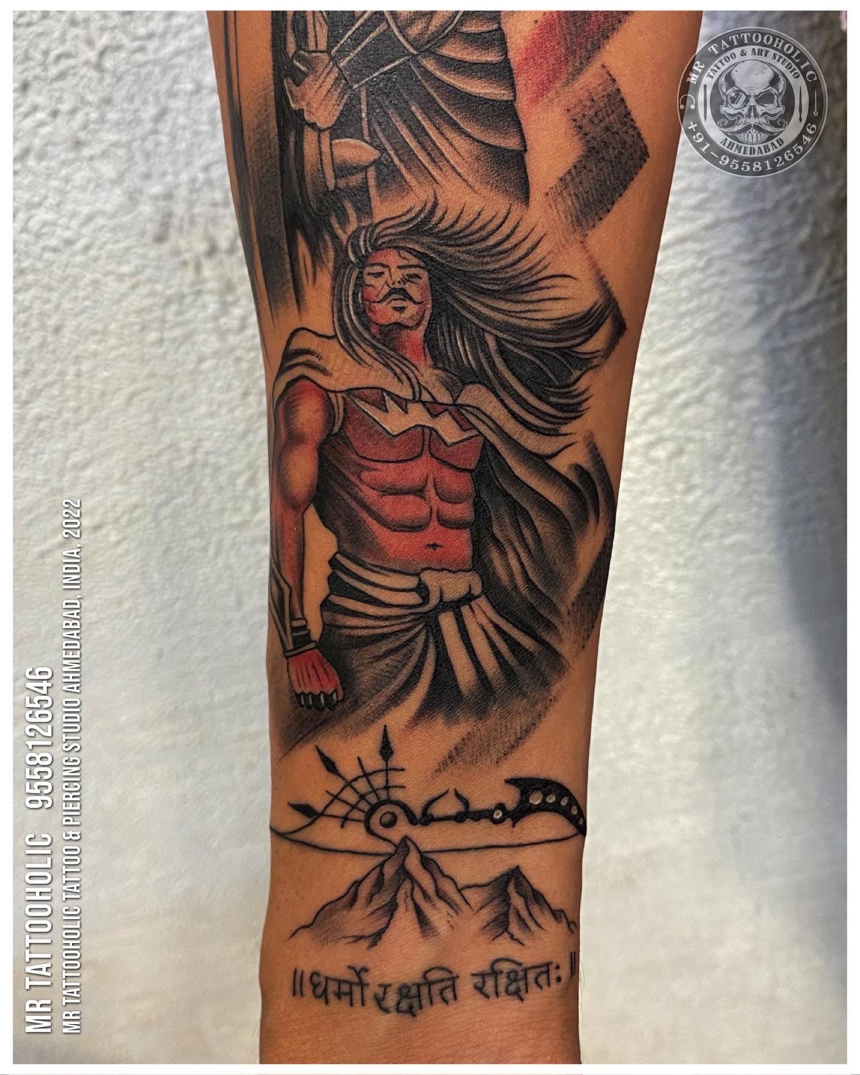Hindu Tattoo Design @shivaytattoosnagpur_ ARTIST - @praful.masram Contact -  9834465462 Address - Reshimbagh Square Umred Road Nagpur... | Instagram