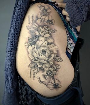 Floral Tattoo by Mena_ink 