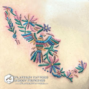 3D  Embroidery Tattoo by Remy 