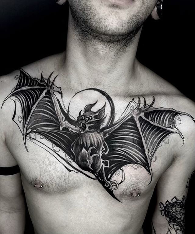 BatTattoodesignbylawrence252  Silhouette tattoos Bat tattoo Bats  tattoo design