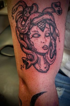 Medusa head, by Victor Francis at Anonymous Ink, Washington PA.