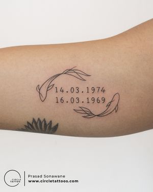 Date tattoo by Prasad Sonawane at Circle Tattoo