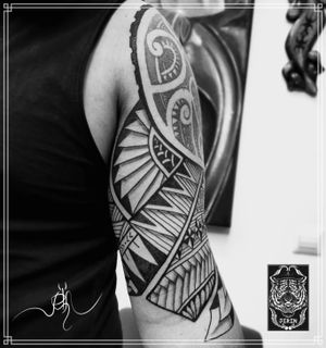 Tattoo uploaded by Jerin • After for almost a year staying in Bali. Now I'm  back in Berlin to tattoo you all again.. 1st and 2nd sessions of Customs  Freehand Full Arm